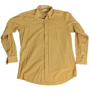 Men's Vintage 80s/90s Mustard Yellow Pierre Cardin Long Sleeve Button Up - M/L